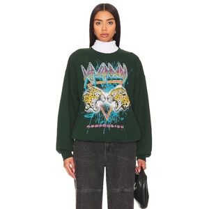 DAYDREAMER Def Leppard Adrenalize BF Crew in Vintage Green NWT